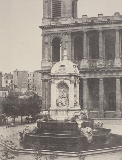 Fontein bij St. Sulpice, 1851 door Charles Marville