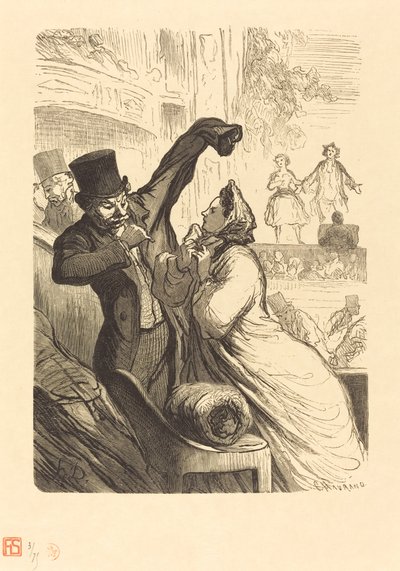 Het laatste couplet door Charles Maurand after Honoré Daumier