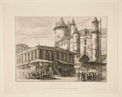 Le Grand Chatelet [vers 1780] door Charles Meryon