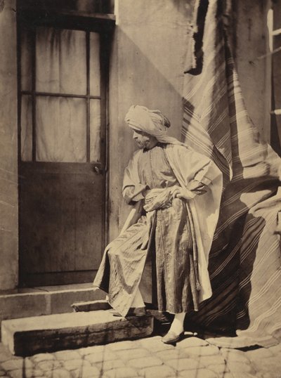 Zelfportret in Oosterse Kleding, 1855-60 door Charles Nègre