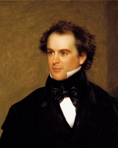 Nathaniel Hawthorne (1804-64) 1840 door Charles Osgood