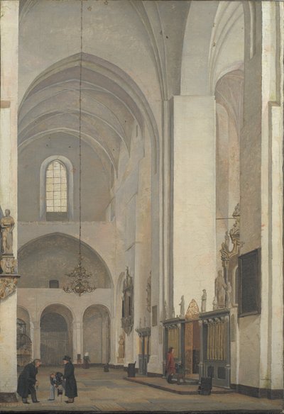 Het Transept in de Kathedraal van Aarhus door Christen Schjellerup Kobke