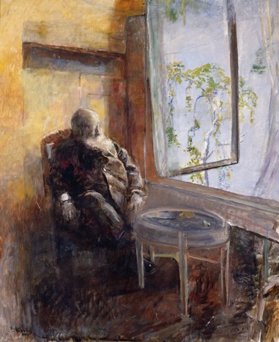 Zelfportret bij het raam door Christian Krohg