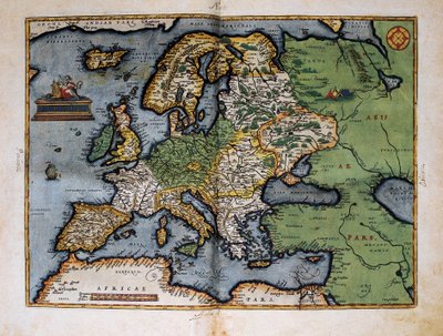 Kaart van Europa, 1588 door Christophe Plantin