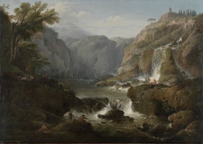 De Watervallen bij Tivoli door Claude Joseph Vernet