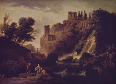 Waterval in Tivoli, 1747 door Claude Joseph Vernet