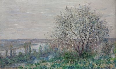 Lentesfeer bij Vétheuil door Claude Monet