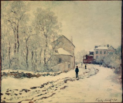 Sneeuw in Argenteuil door Claude Monet