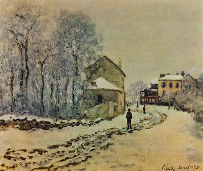 Sneeuw in Argenteuil door Claude Monet