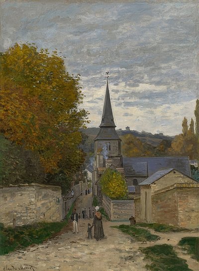 Straat in Sainte-Adresse. 1867 door Claude Monet