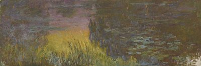 De Waterlelies - Ondergaande Zon, 1914-1926 door Claude Monet