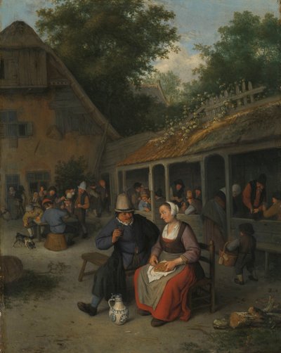 Herberg op het platteland door Cornelis Dusart