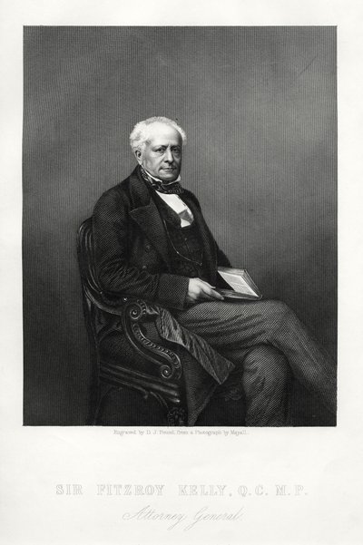 Sir Fitzroy Kelly, Engelse rechter, c1880 door Daniel John Pound