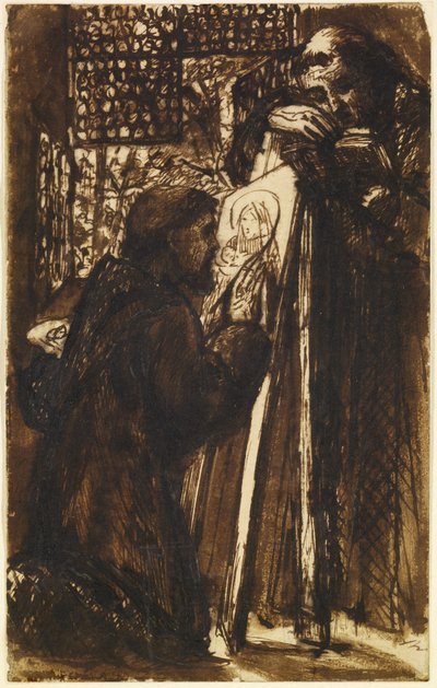 Fra Angelico schildert door Dante Gabriel Charles Rossetti