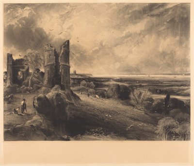 Hadleigh Castle (Grote plaat) door David Lucas after John Constable