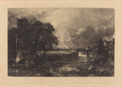 Rivier Stour door David Lucas after John Constable