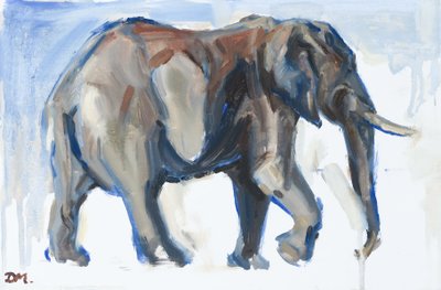 Stier Olifant, 2018 door David Mayer