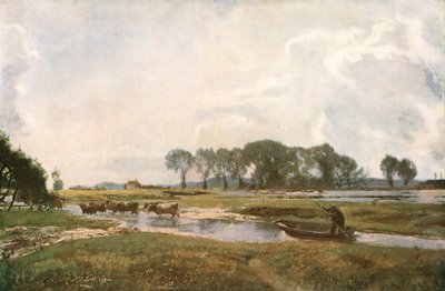 Het drijven van de koeien, Hampshire, 1892 door David Murray