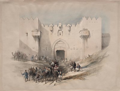 Damascuspoort, Jeruzalem door David Roberts