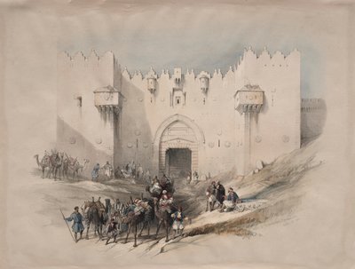 Poort van Damascus, Jeruzalem door David Roberts