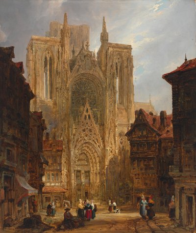 Kathedraal van Rouen, ca. 1796-1826 door David Roberts