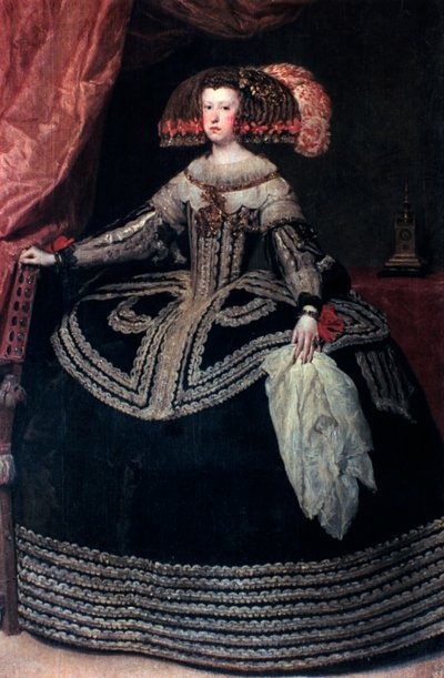 Koningin Doña Mariana van Oostenrijk, ca. 1652-1653 door Diego Velázquez