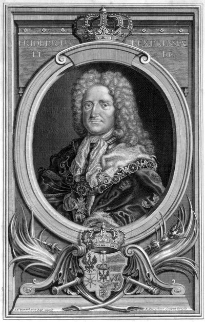 Frederik de Grote, koning van Pruisen door E. Besrochers