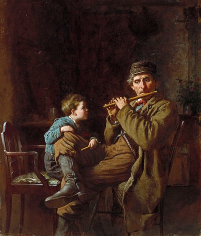 De ijverige leerling, 1881 door Eastman Johnson