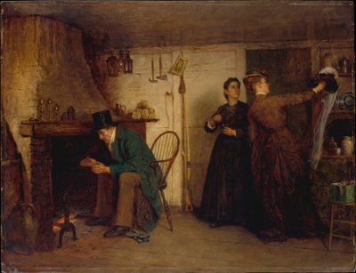 De nieuwe hoed door Eastman Johnson