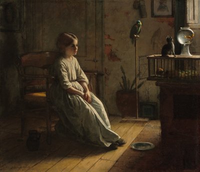 De Huisdieren door Eastman Johnson