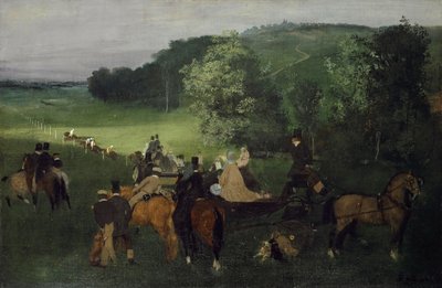 Op de renbaan door Edgar Degas