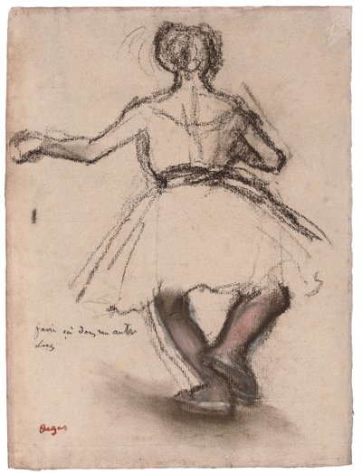 Danser, achteraanzicht door Edgar Degas