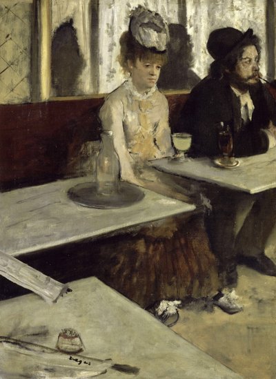 In een café door Edgar Degas