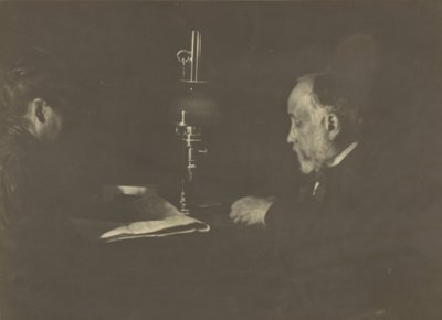 Louise Halévy leest voor aan Degas door Edgar Degas