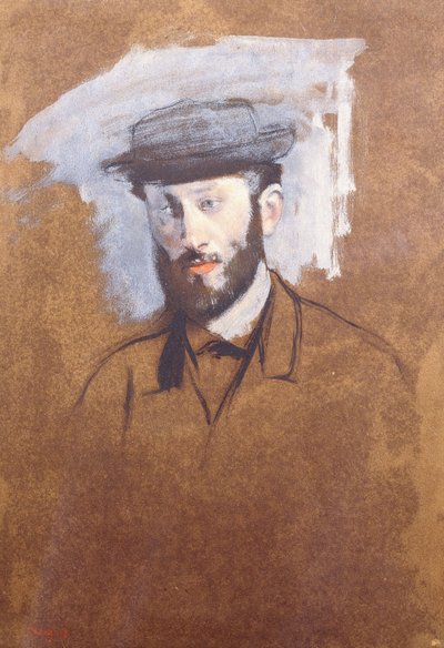 Portret van Eugene Manet, c.1875 door Edgar Degas