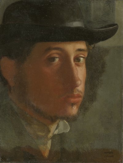 Zelfportret, 1857 door Edgar Degas