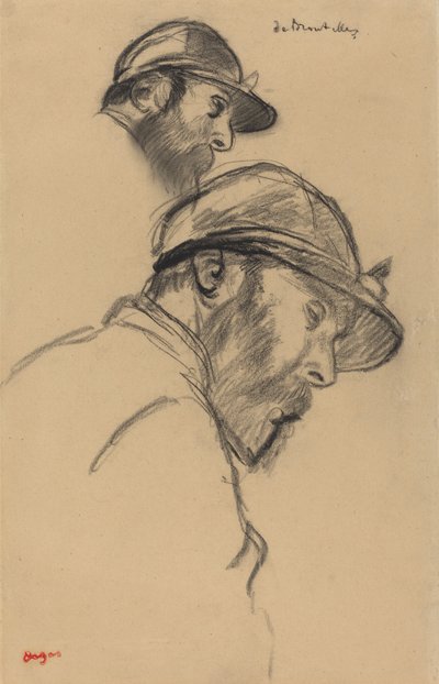 Studie van een Jockey (M. de Broutelles) door Edgar Degas