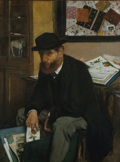 De prentverzamelaar, 1866 door Edgar Degas