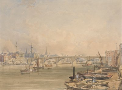 Een uitzicht op London Bridge door Edmund Walker