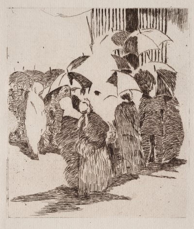 La queue devant la boucherie door Édouard Manet