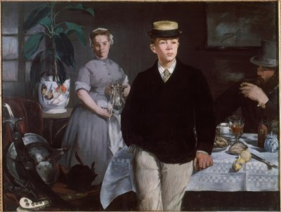 De lunch in het atelier door Édouard Manet