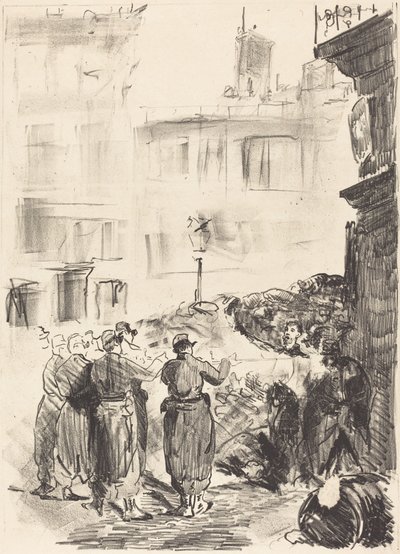 De barricade door Édouard Manet