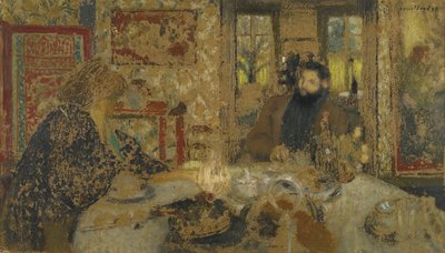 Lunch. Misia en Cipa in Villeneuve, 1897 door Edouard Vuillard