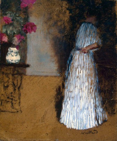 Jonge vrouw in een kamer door Edouard Vuillard