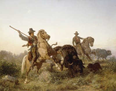 Waterbuffels Hoeden, 1862 door Edouard van den Bosch