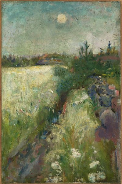 Bloemenweide op Veierland door Edvard Munch