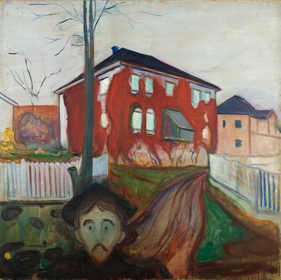 Rode Virginia-klimop door Edvard Munch