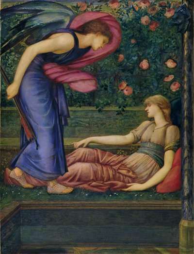 Cupido en Psyche door Edward Coley Burne Jones