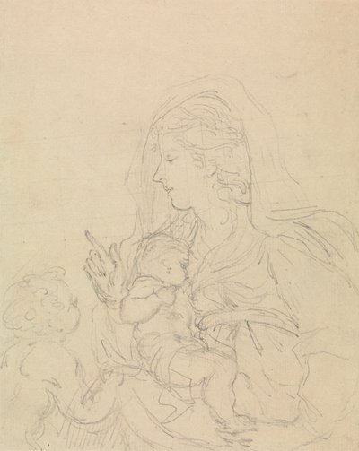 Madonna en kind door Edward Francis Burney