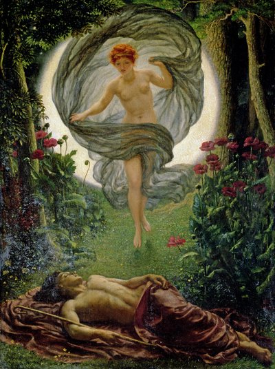 De Visie van Endymion door Edward John Poynter